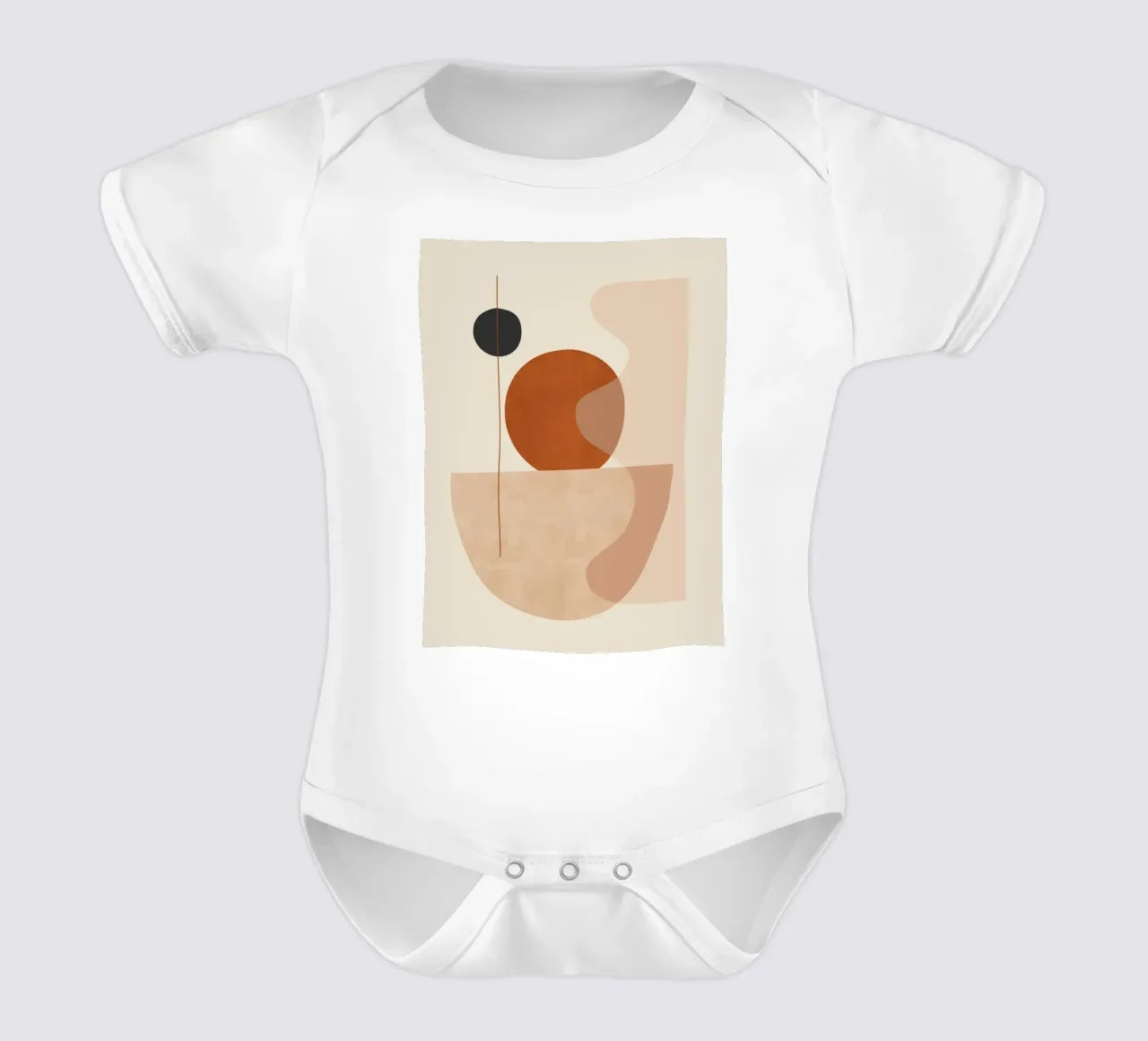 Abstract Minimal Shapes 79 short-sleeve baby romper by ThingDesign
