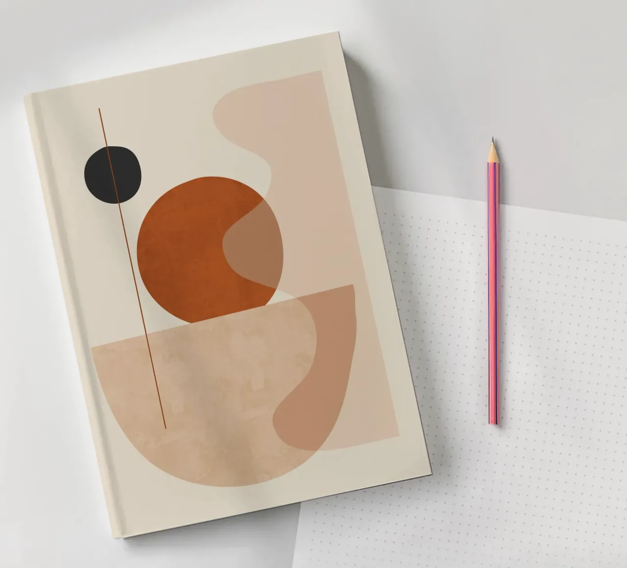 Abstract Minimal Shapes 79 notebook by ThingDesign