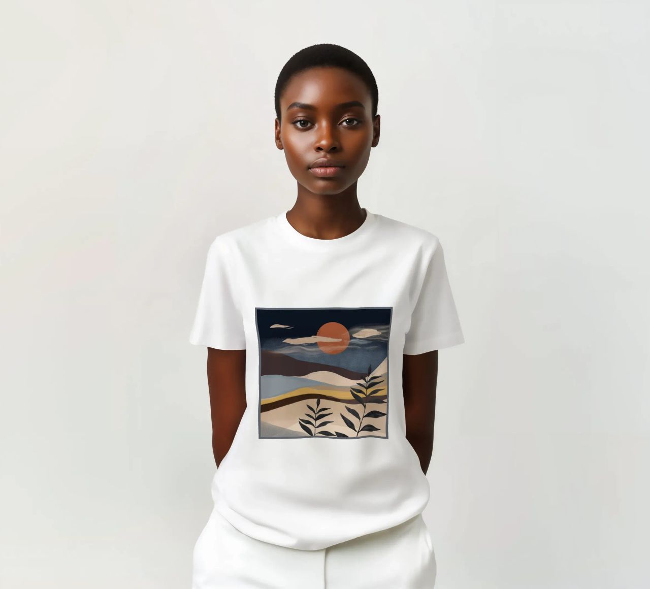 Paesaggio astratto t-shirt da ThingDesign