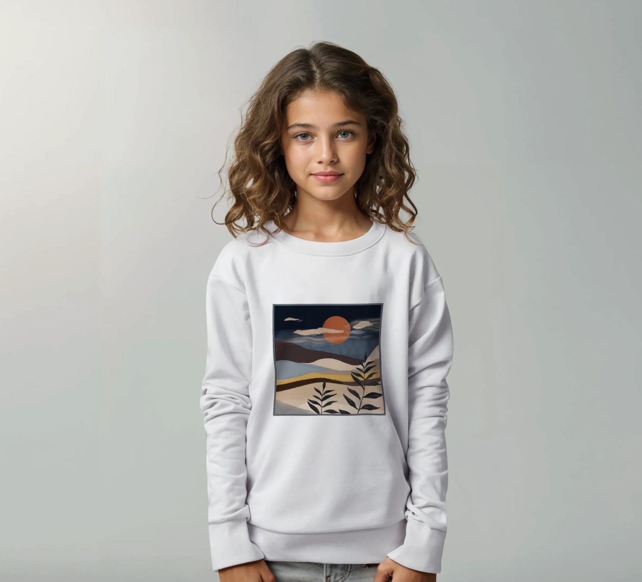 Paesaggio astratto felpa bambino da ThingDesign