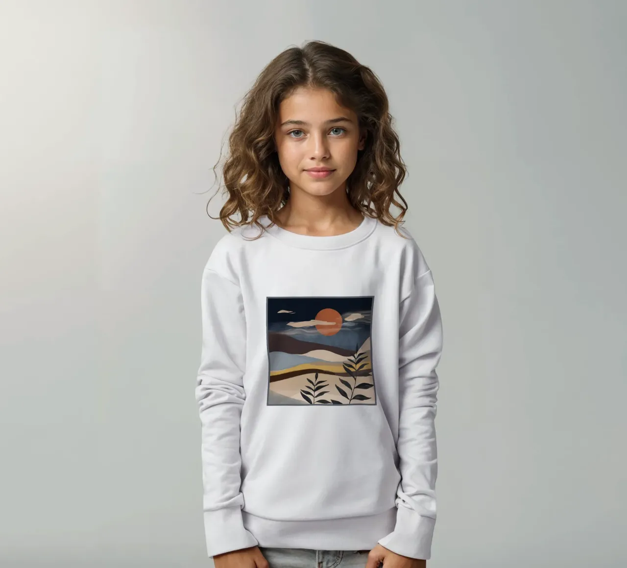 Paesaggio astratto felpa bambino da ThingDesign