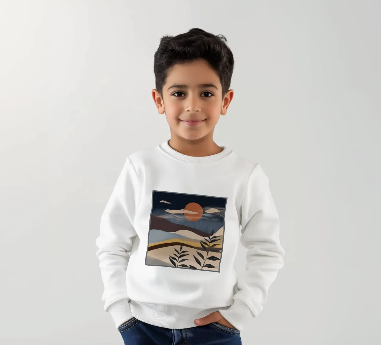 Paesaggio astratto felpa bambino da ThingDesign