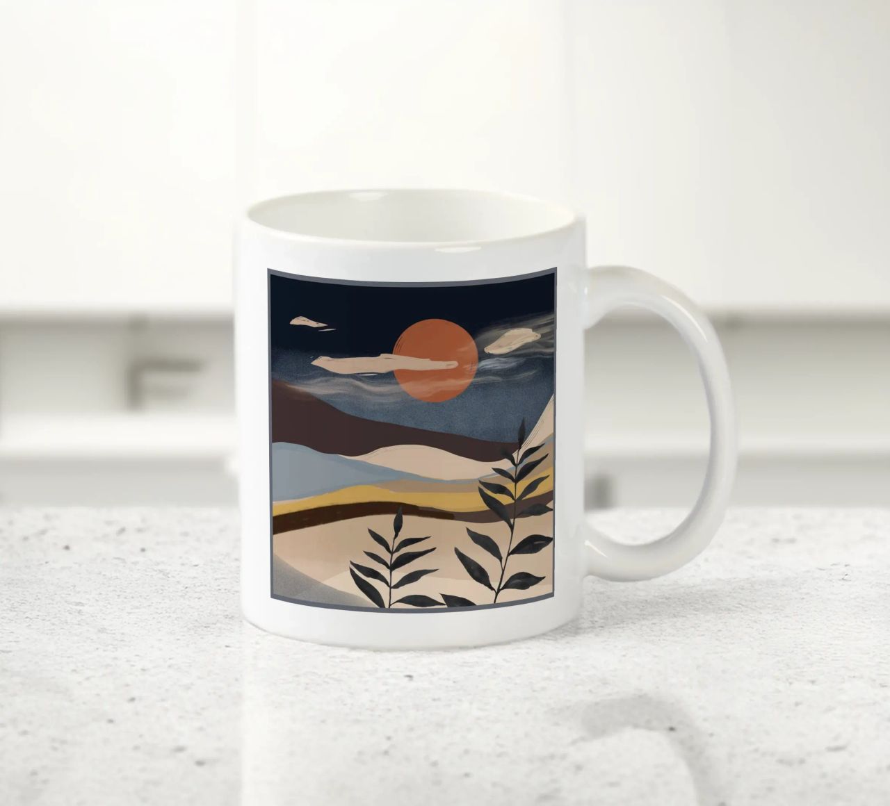 Paesaggio astratto tazza in ceramica da ThingDesign