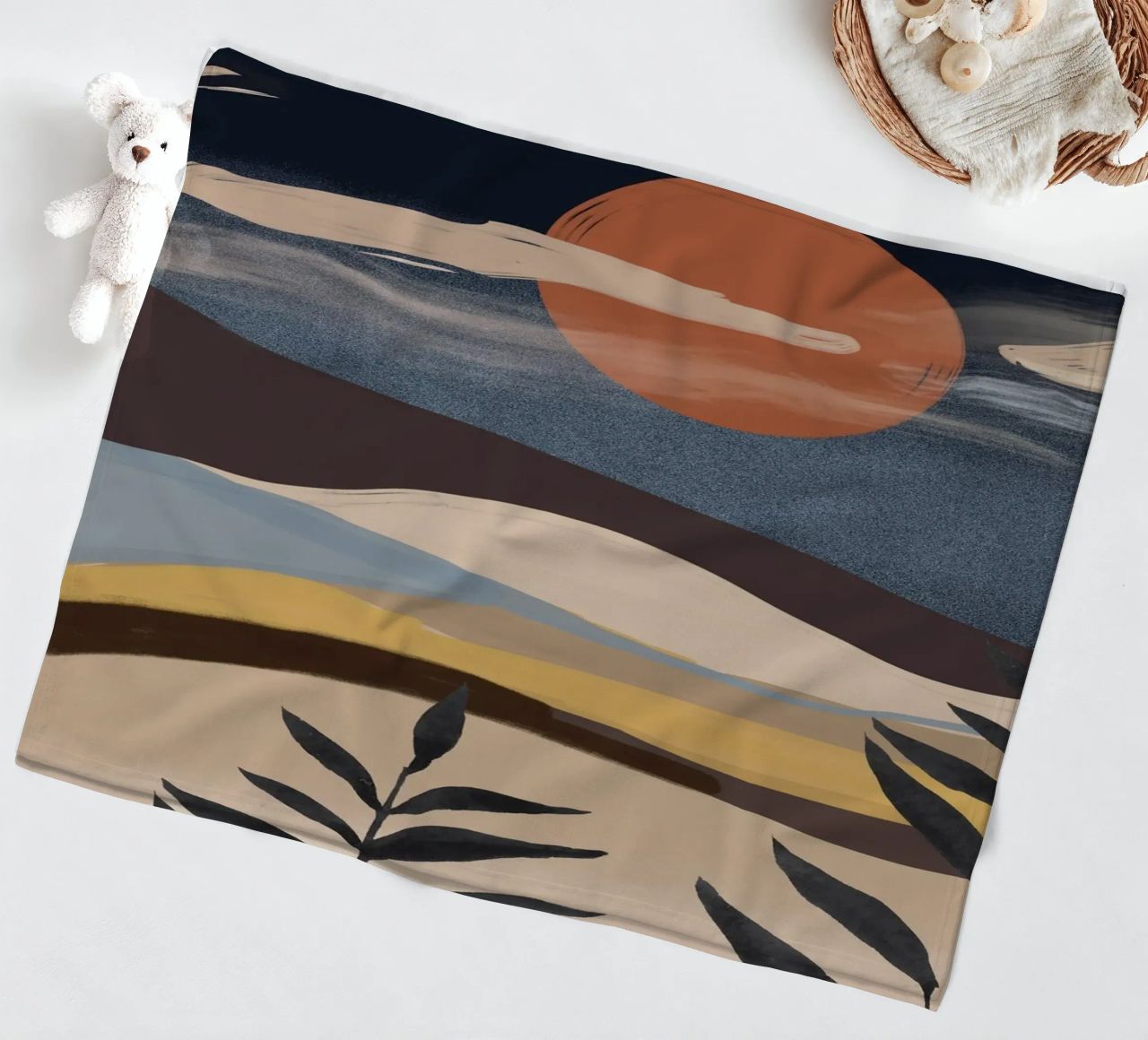 Paesaggio astratto coperta in pile da ThingDesign