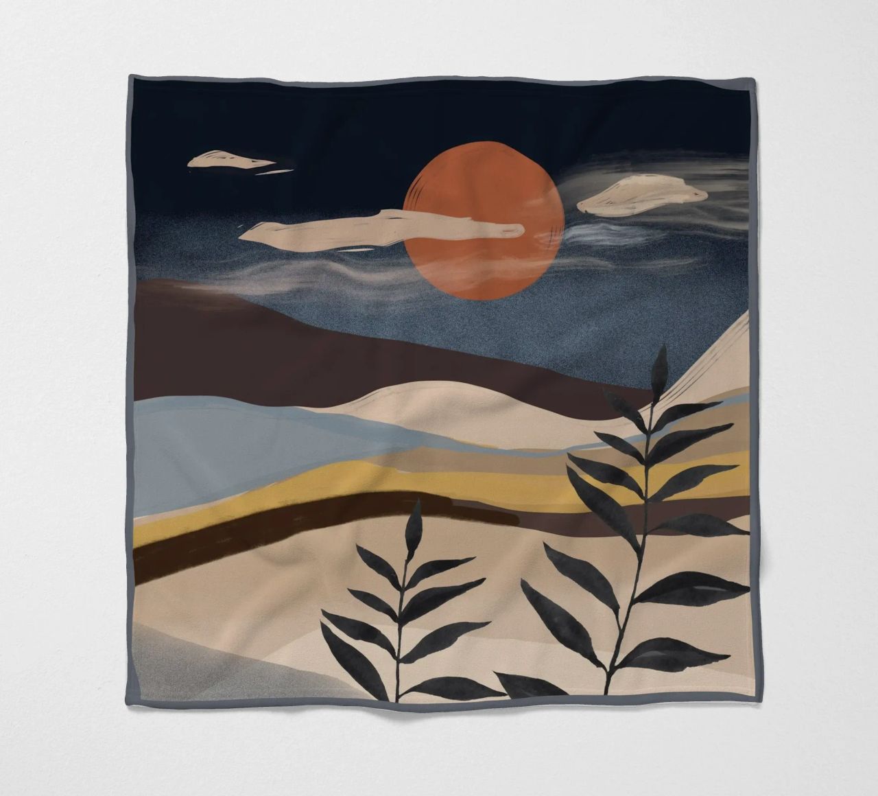 Paesaggio astratto coperta in pile da ThingDesign