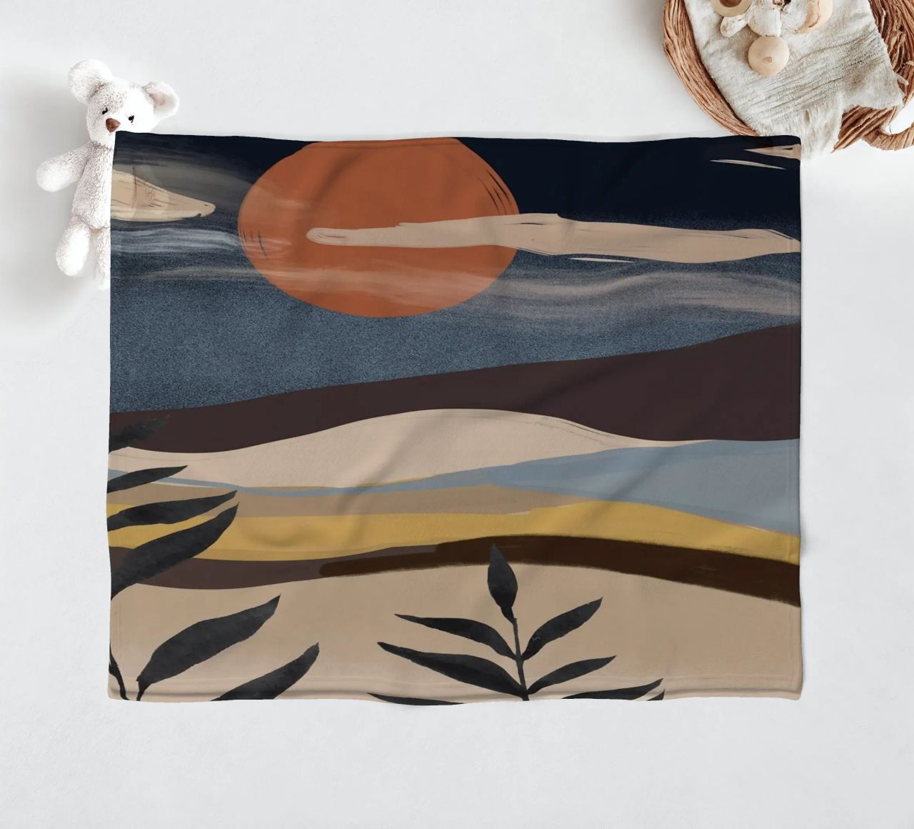 Paesaggio astratto coperta in pile da ThingDesign