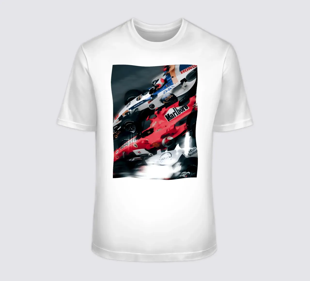 vintage Formula1 race cars t-shirt de Low poly art
