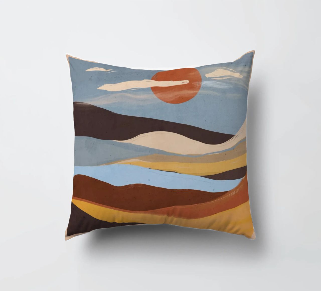 Paesaggio astratto cuscino da ThingDesign