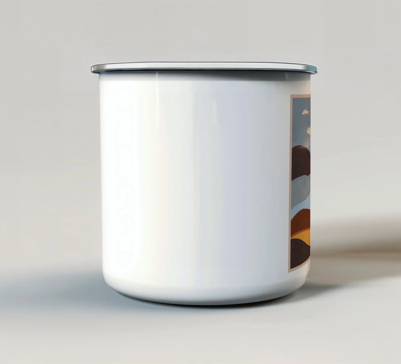 Paesaggio astratto tazza in smalto da ThingDesign