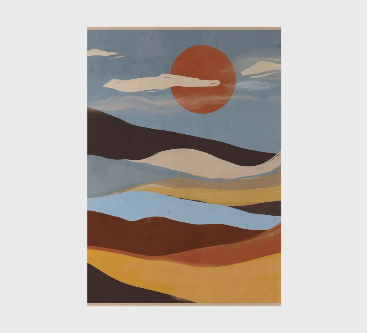 Abstrakte Landschaft Notizbuch von ThingDesign