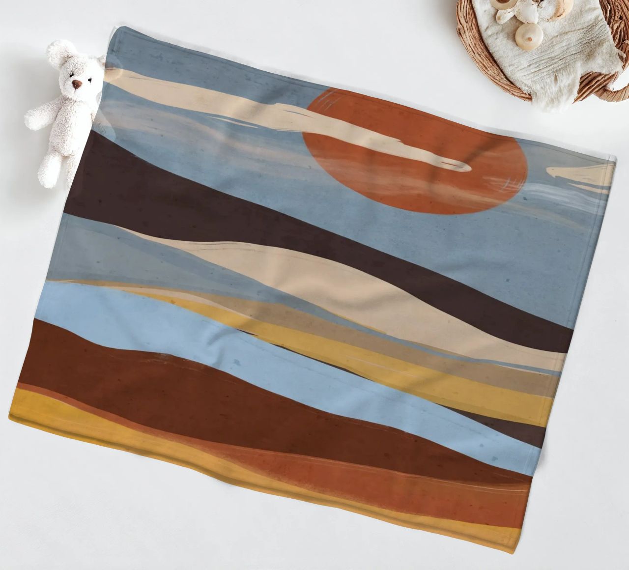 Paesaggio astratto coperta in pile da ThingDesign