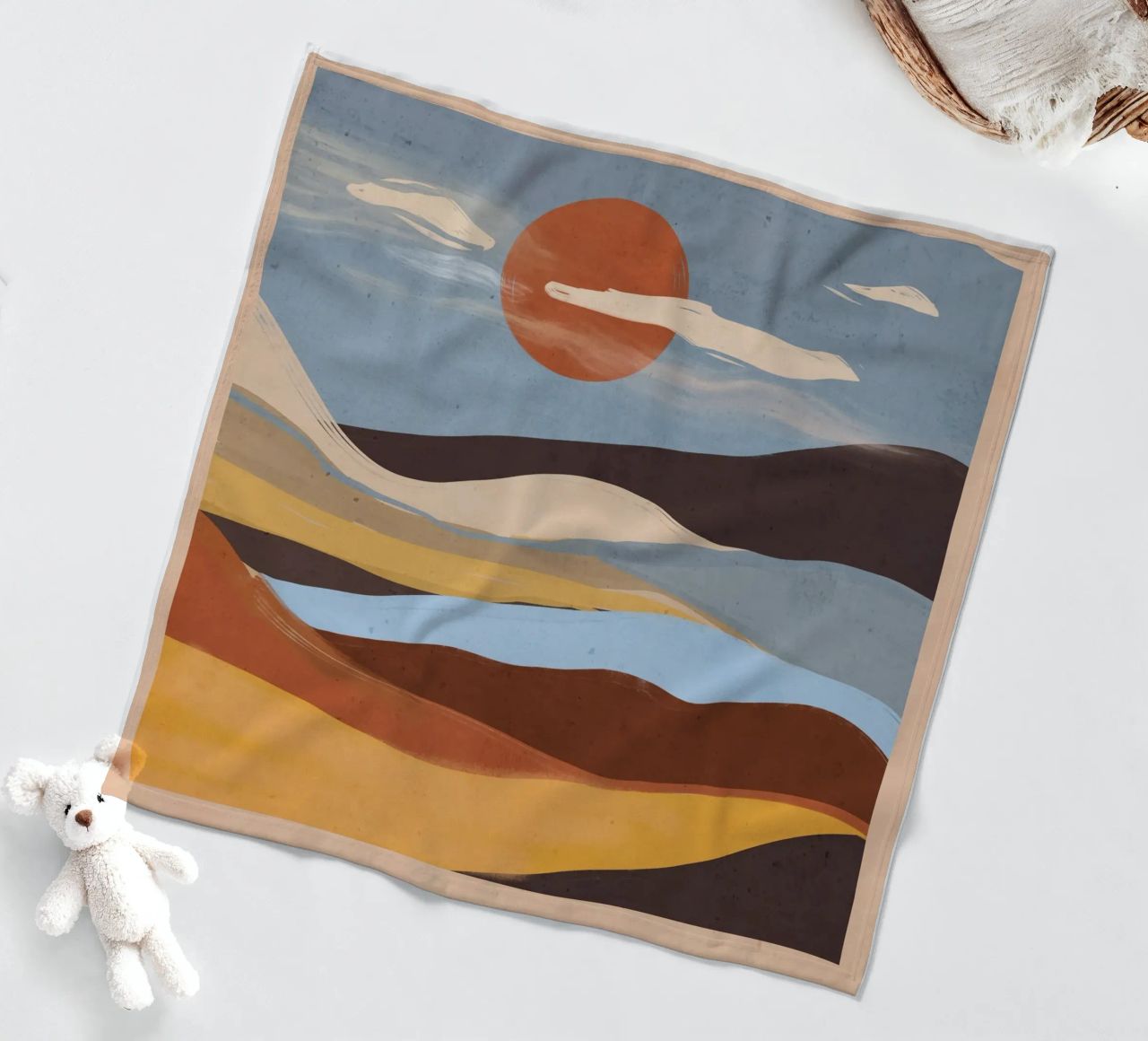 Paesaggio astratto coperta in pile da ThingDesign