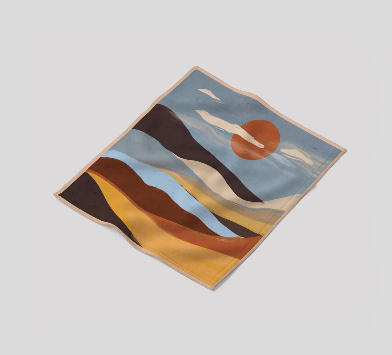 Paesaggio astratto coperta in pile da ThingDesign