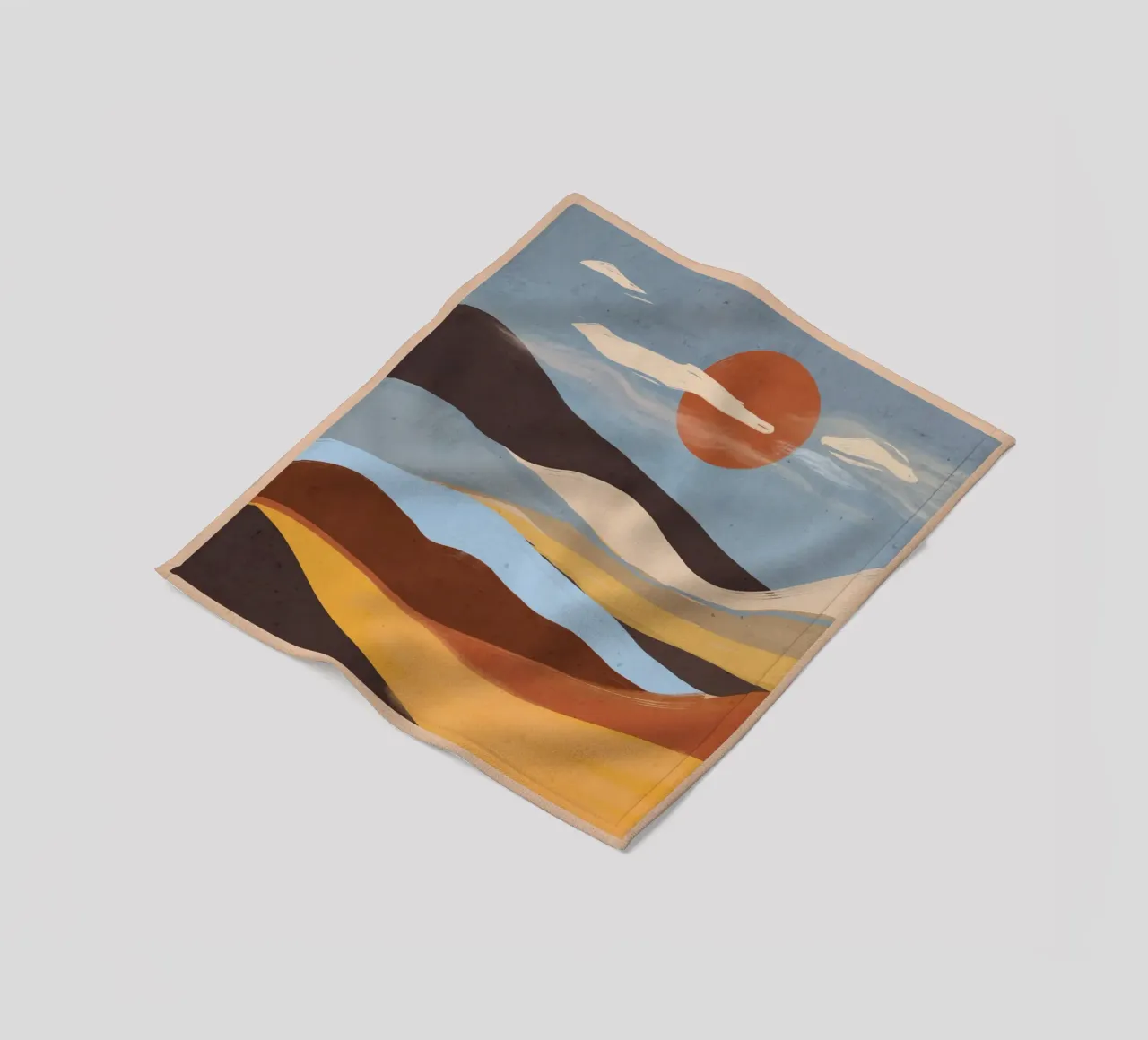 Paesaggio astratto coperta in pile da ThingDesign