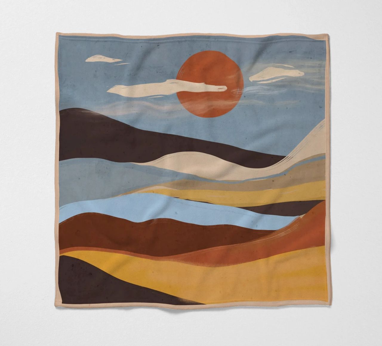 Paesaggio astratto coperta in pile da ThingDesign