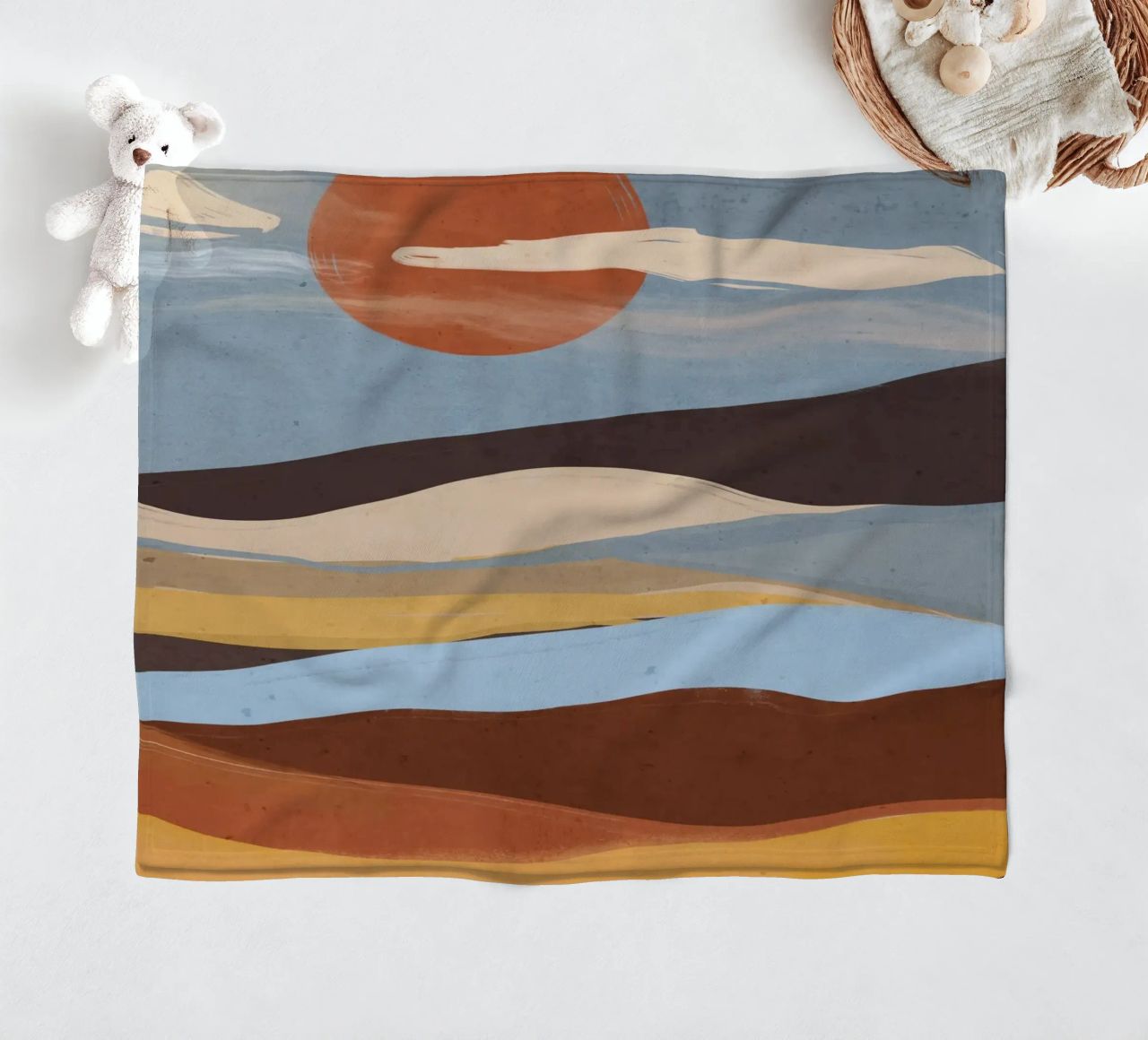 Paesaggio astratto coperta in pile da ThingDesign