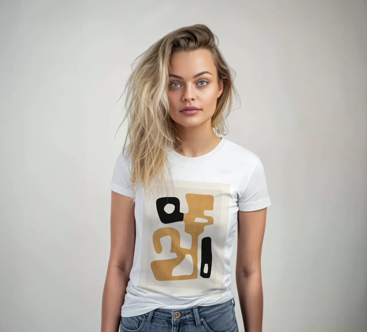 Abstract Minimal Plant 024 women's fitted t-shirt by ThingDesign