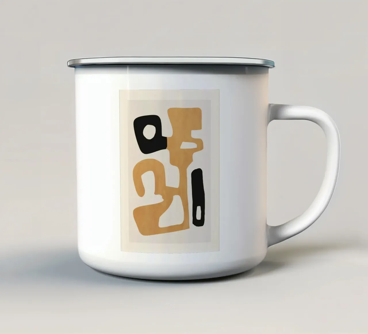 Pianta astratta minimale 024 tazza in smalto da ThingDesign