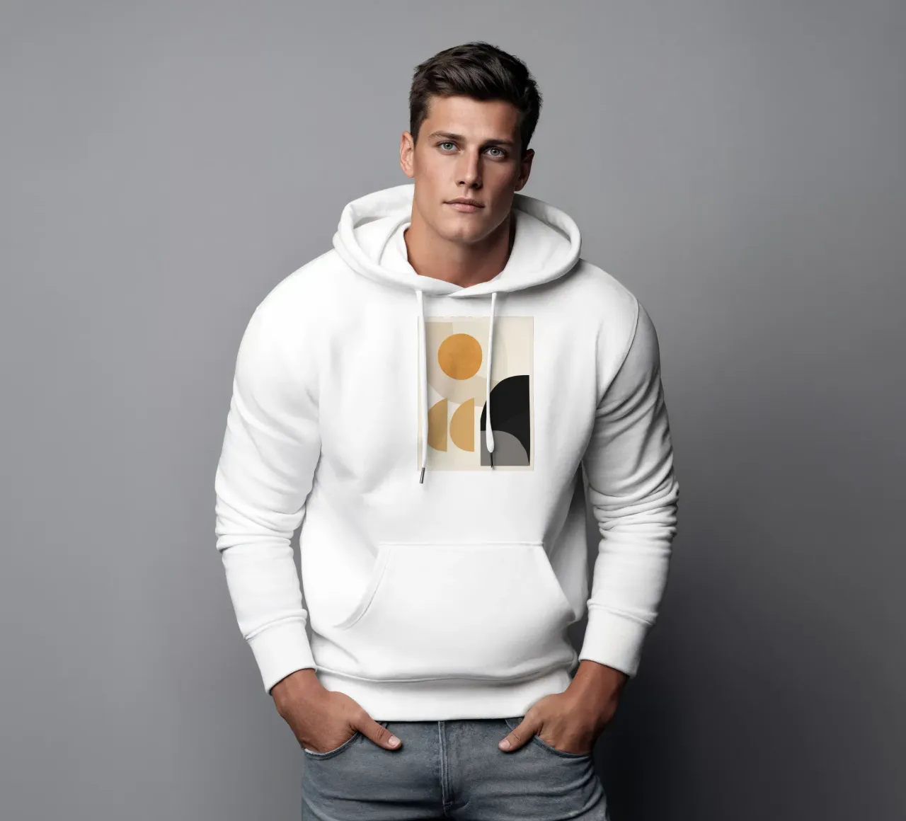 Formas abstractas mínimas 81 sudadera con capucha de ThingDesign