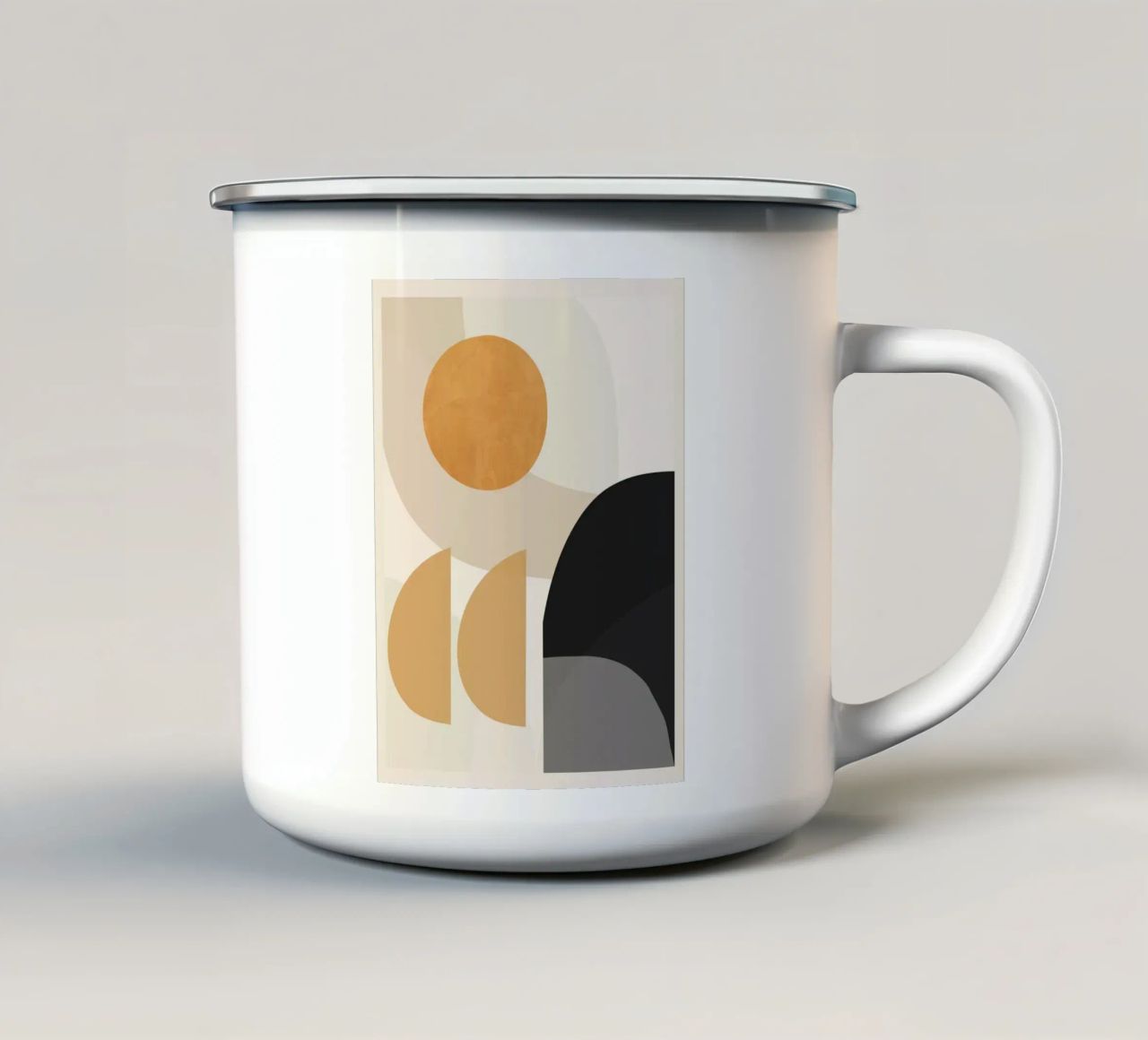 Forme astratte minimali 81 tazza in smalto da ThingDesign