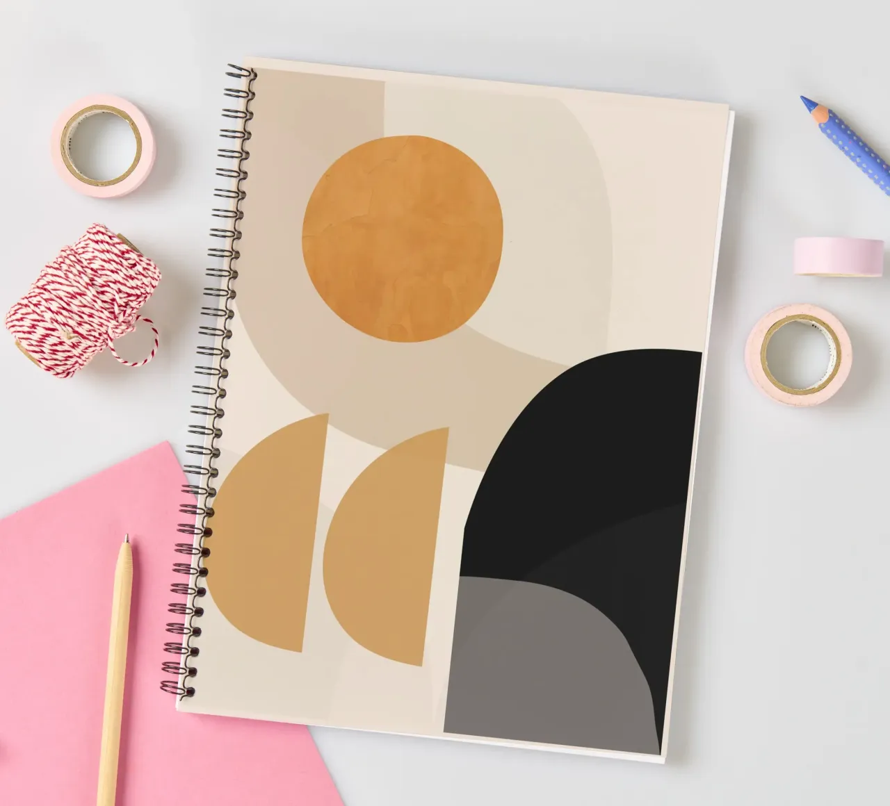 Abstract Minimal Shapes 81 spiral notebook by ThingDesign
