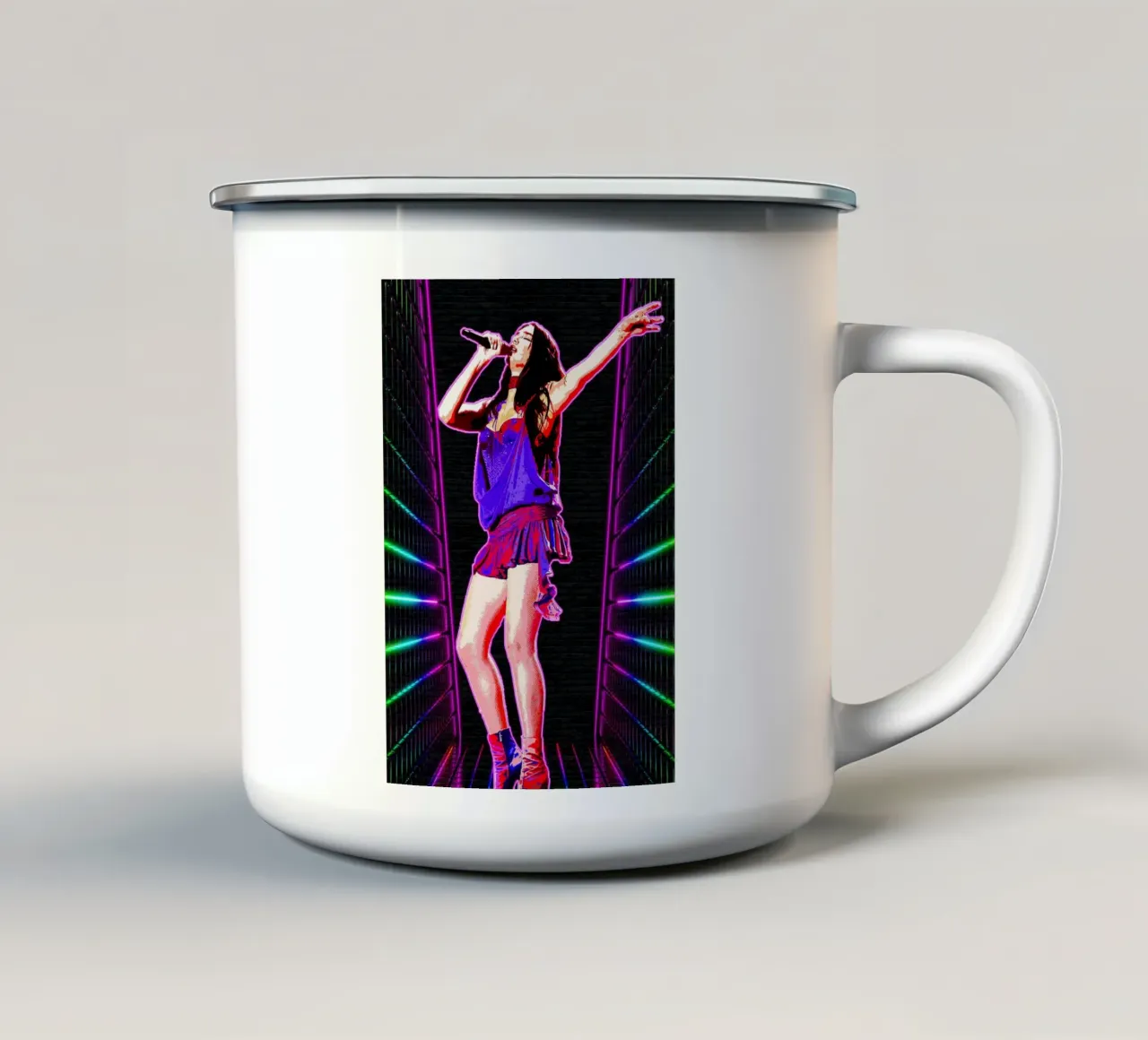 L'art de 2Lipa mug en émail de neonartroom