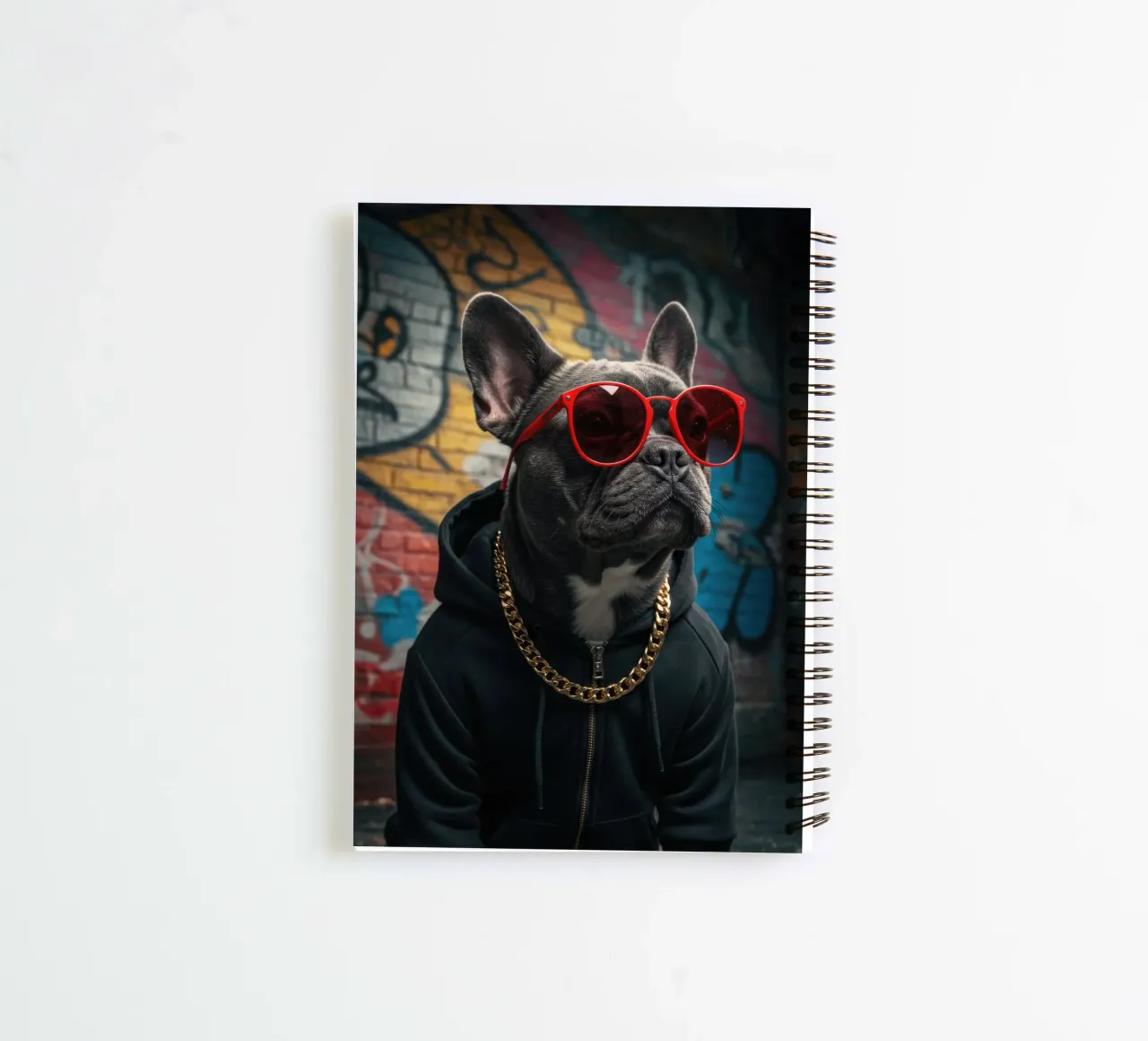 Cappuccio Bulldog diario ad anelli da Pawtrait Studio