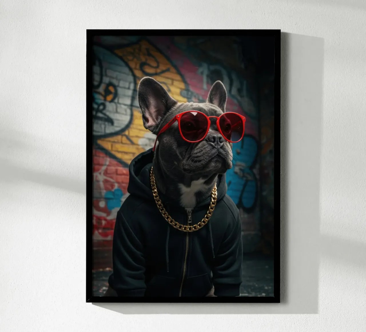 Cappuccio Bulldog carta hahnemühle da Pawtrait Studio