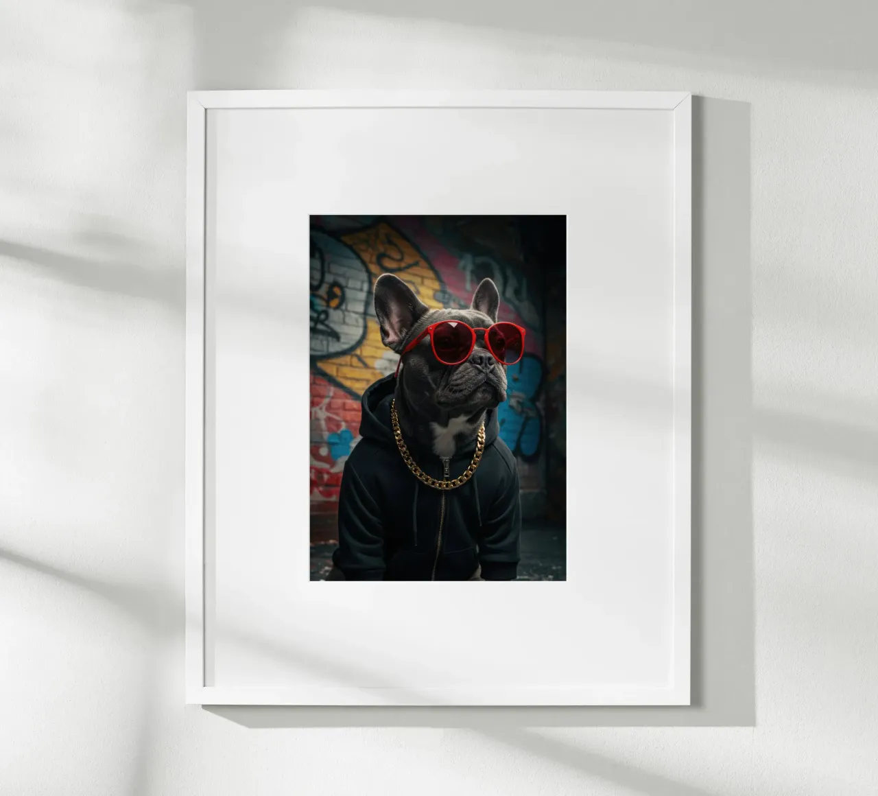 Cappuccio Bulldog carta hahnemühle da Pawtrait Studio