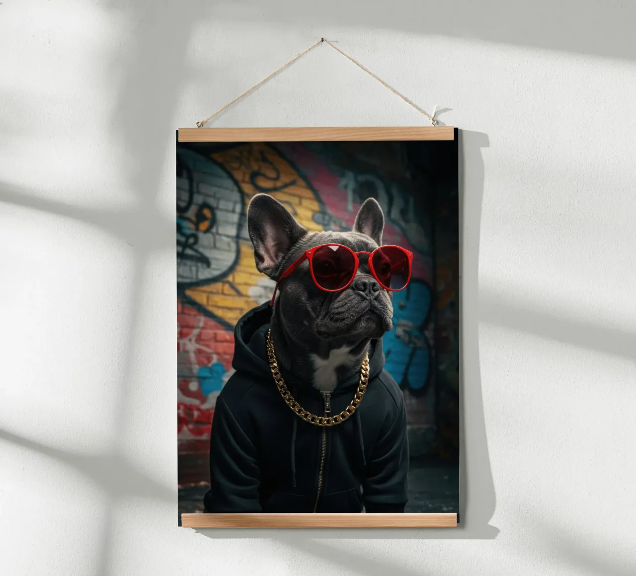 Cappuccio Bulldog carta hahnemühle da Pawtrait Studio