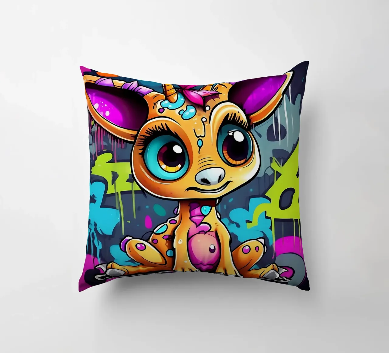 Giraffa_Stil_K_1 cuscino da Tierisch bunt by LK