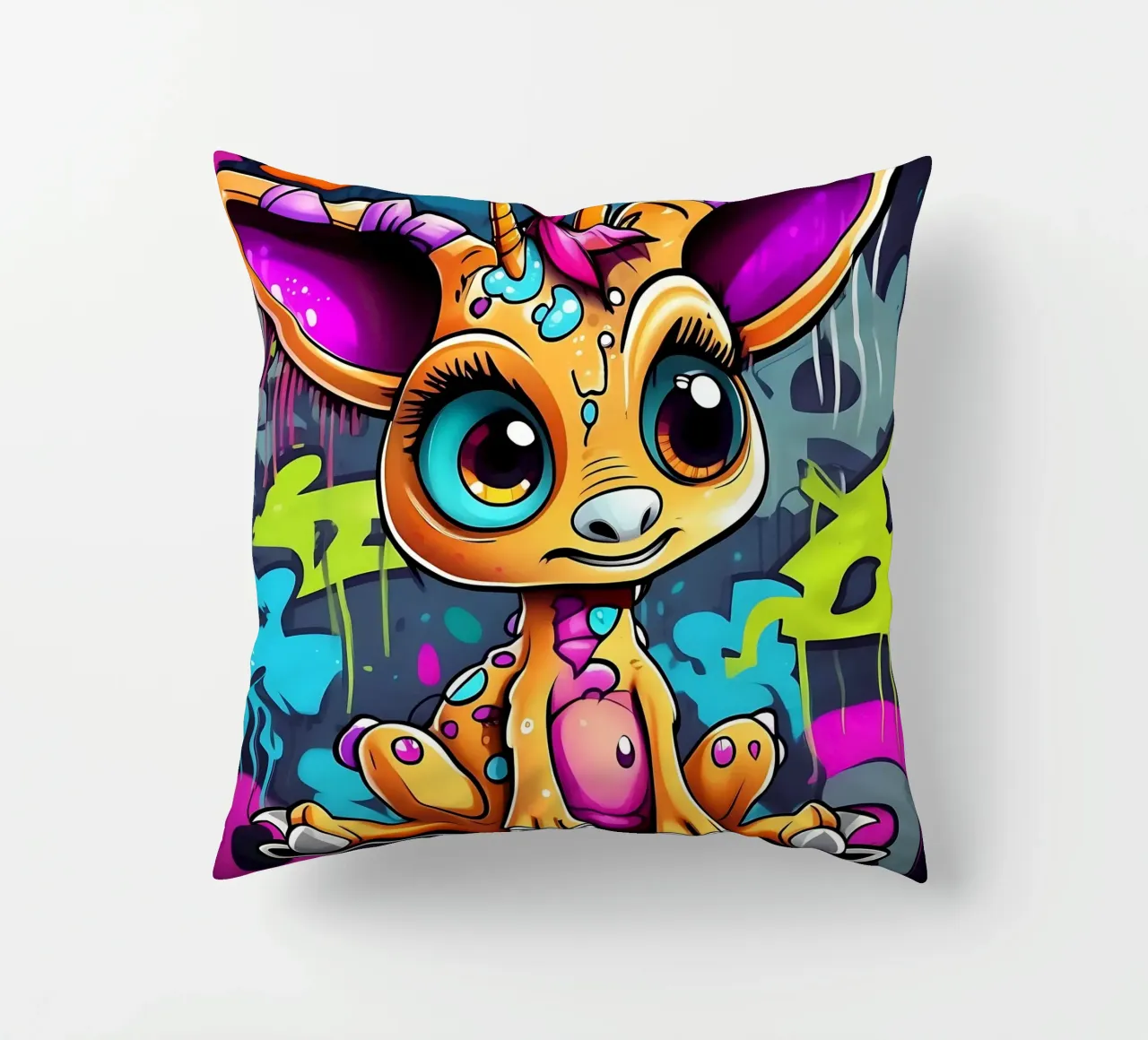Giraffa_Stil_K_1 cuscino da Tierisch bunt by LK