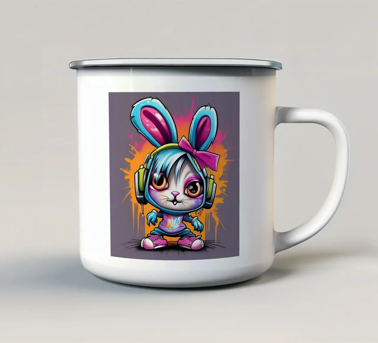 Lepre_Stile_K_1 tazza in smalto da Tierisch bunt by LK