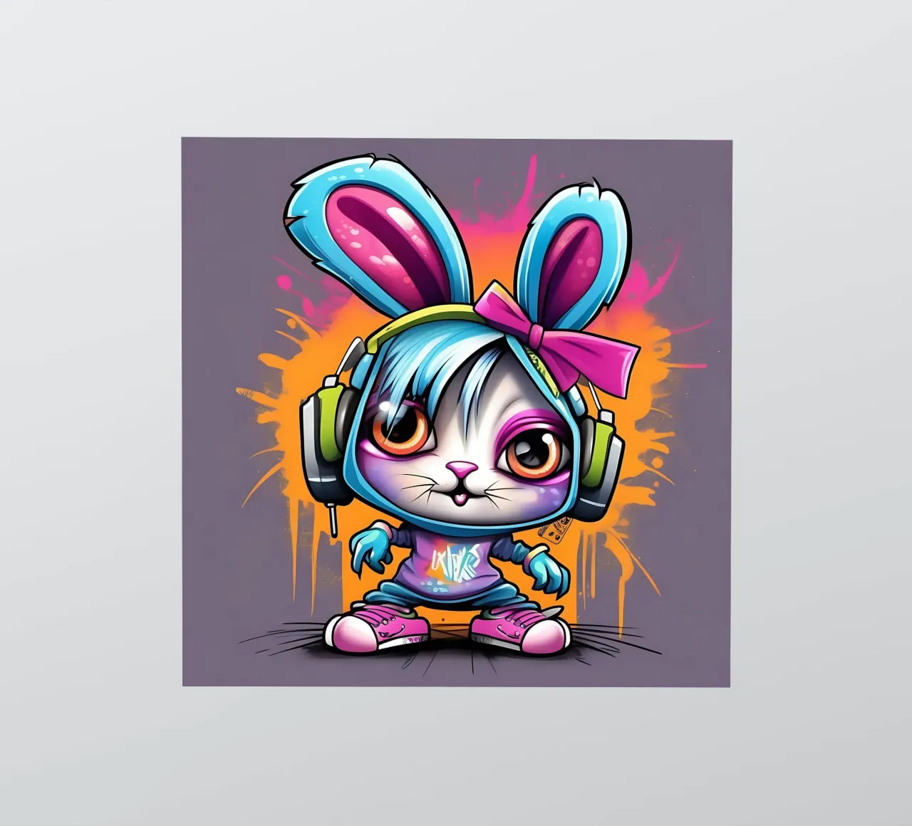 Hare_Style_K_1 pegatina de Tierisch bunt by LK