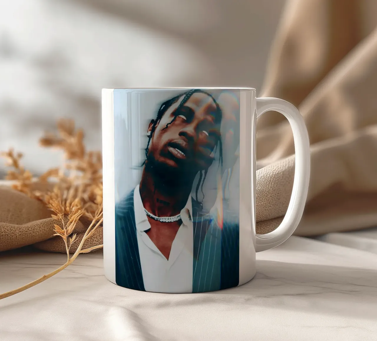 Travis Scott tazza in ceramica da Low poly art