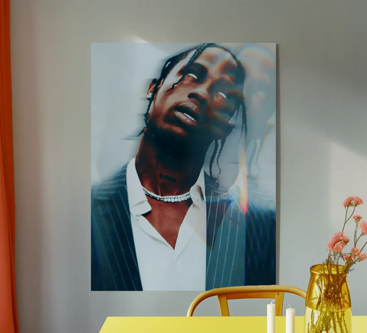 Travis Scott metacrilato de Low poly art