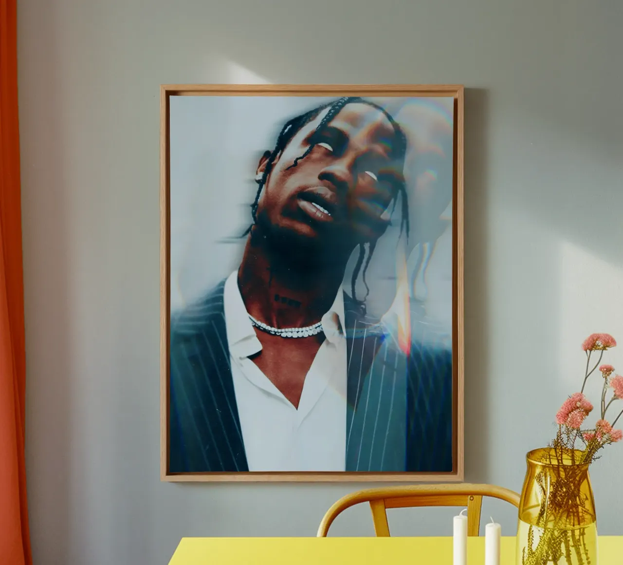 Travis Scott tela con Cornice a cassetta da Low poly art