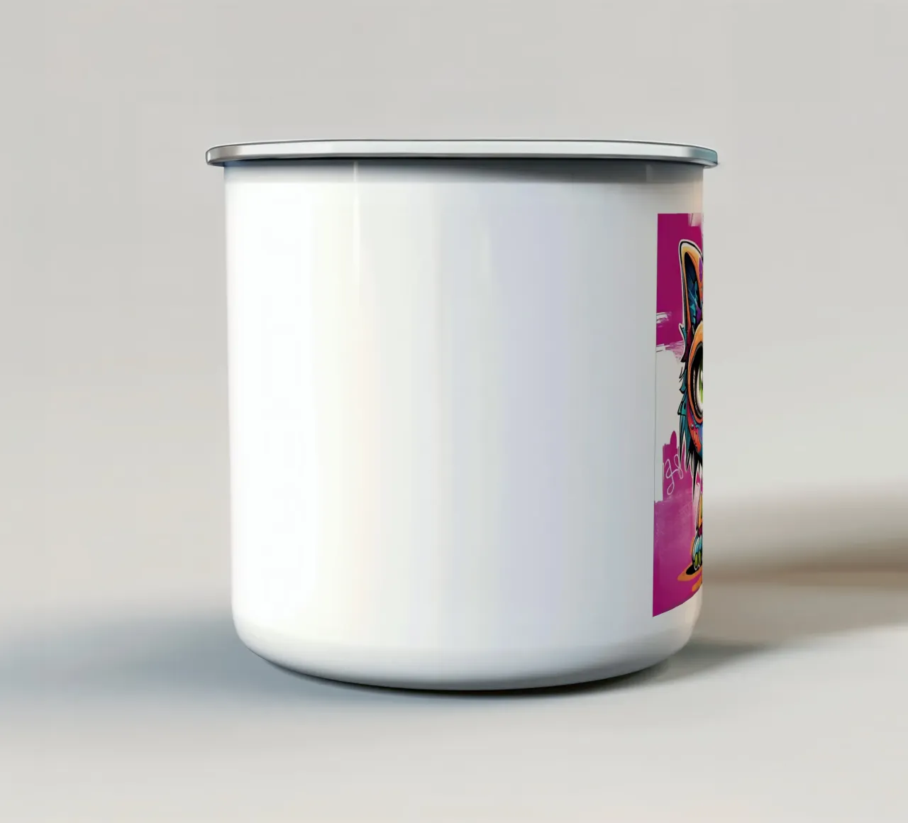 Stile_gatto_K_1 tazza in smalto da Tierisch bunt by LK