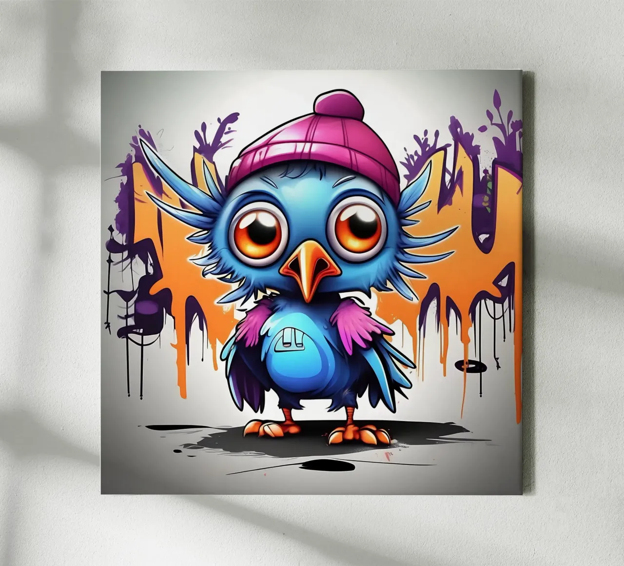 Crow_Style_K_1 canvas with Floater frame by Tierisch bunt by LK