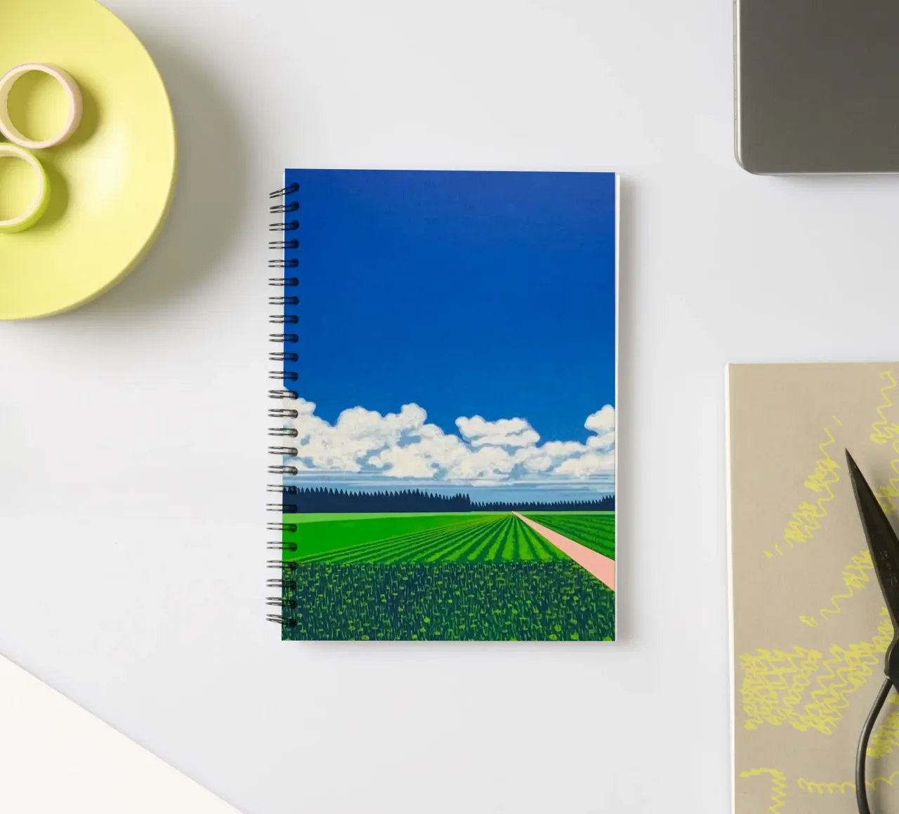 Rice fields Hiroshi Nagai spiral notebook by Perdana shop
