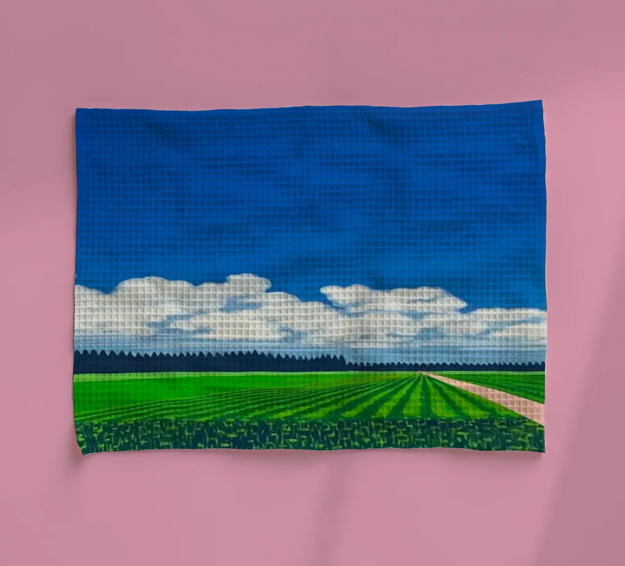 Rice fields Hiroshi Nagai tea towel by Perdana shop