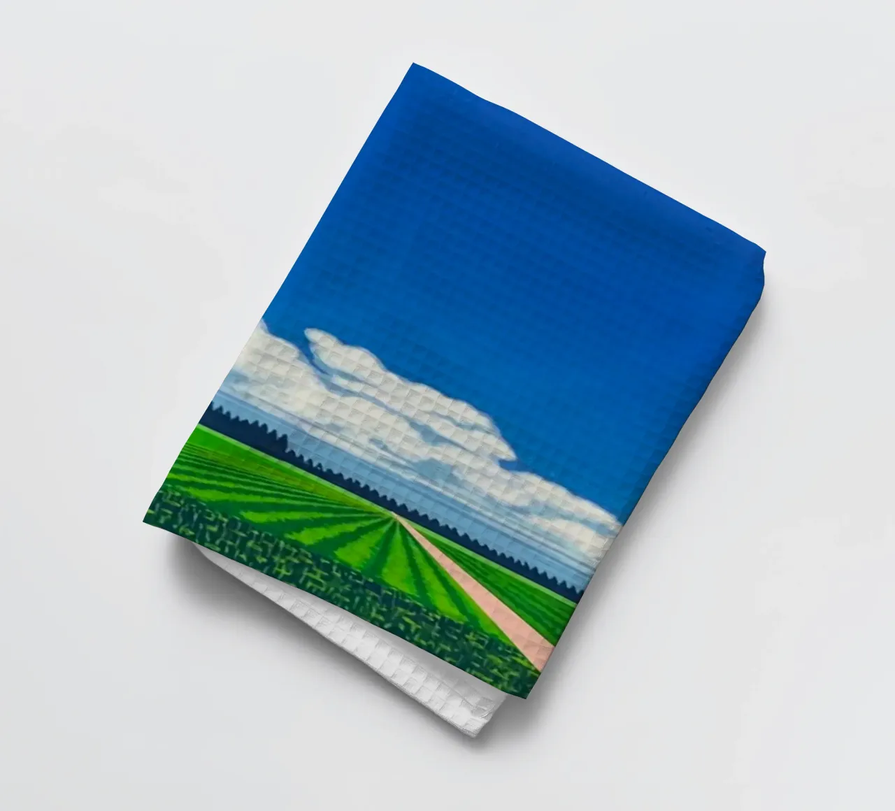 Rice fields Hiroshi Nagai tea towel by Perdana shop