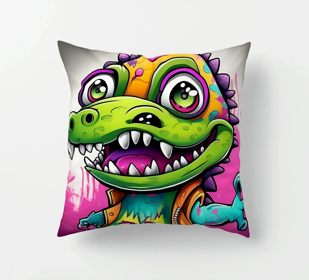 Stile_coccodrillo_K_1 cuscino da Tierisch bunt by LK