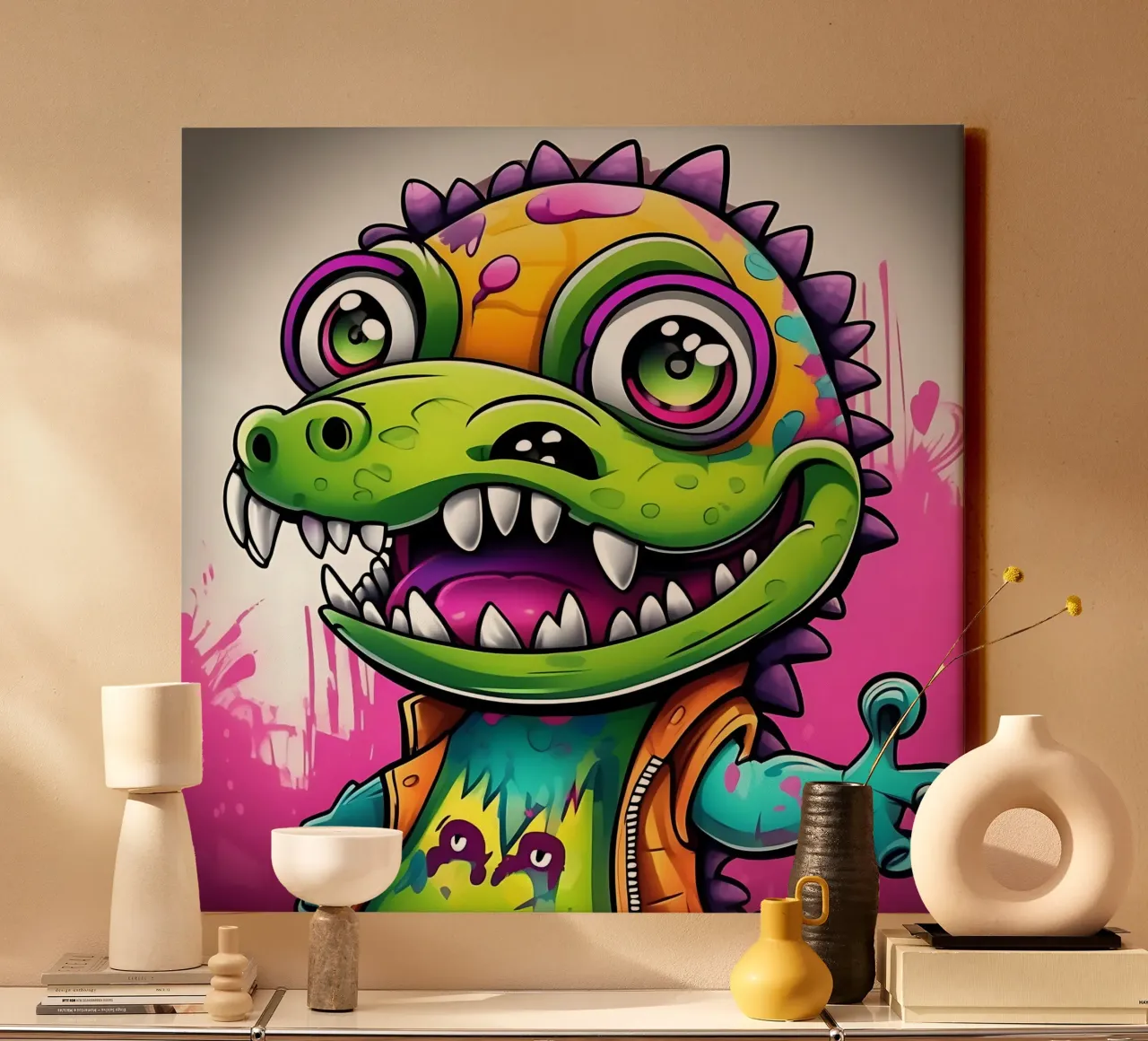 Crocodile_style_K_1 canvas by Tierisch bunt by LK