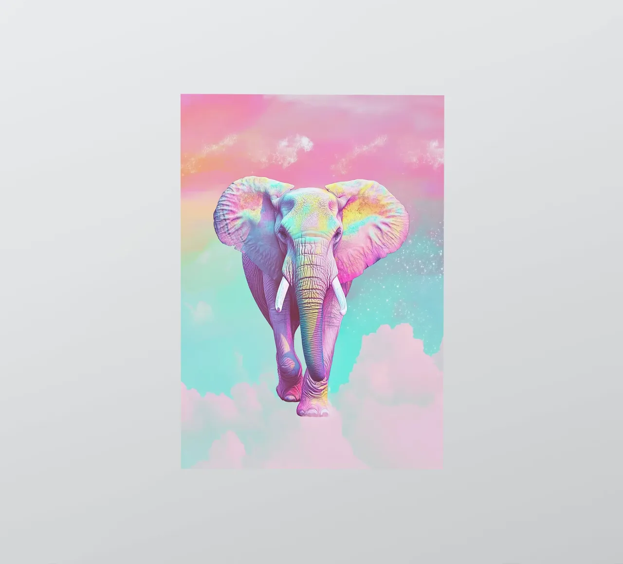 L'éléphant : un géant tout en douceur autocollant de Nikis Art Studio