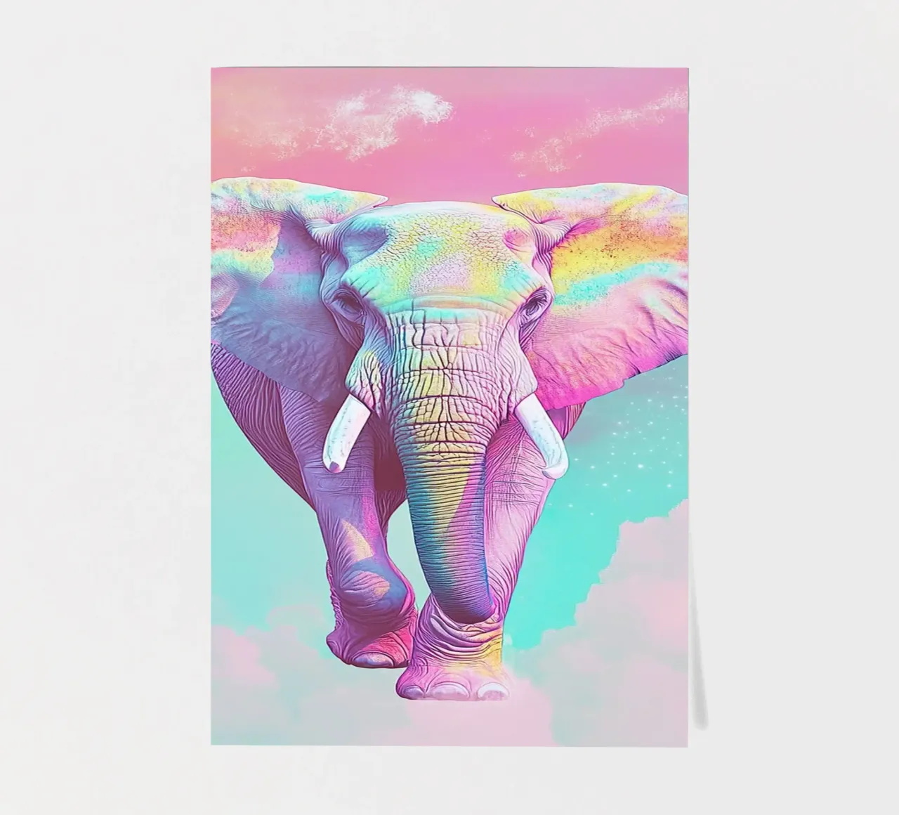 L'éléphant : un géant tout en douceur planche autocollant de Nikis Art Studio