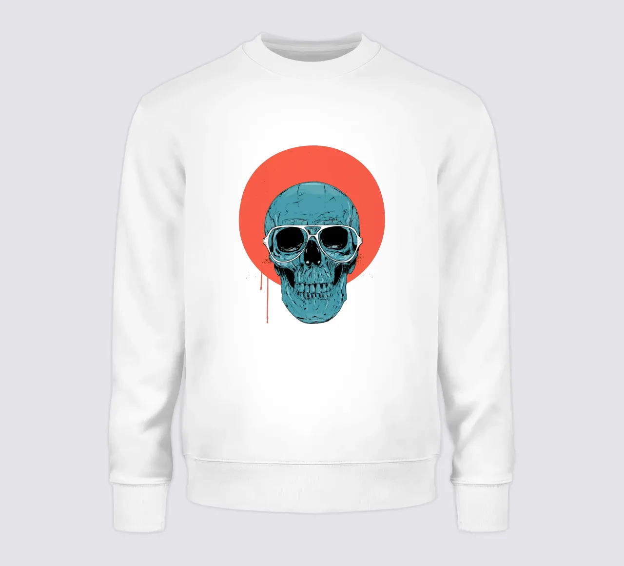Blue skull II felpa da Balazs Solti