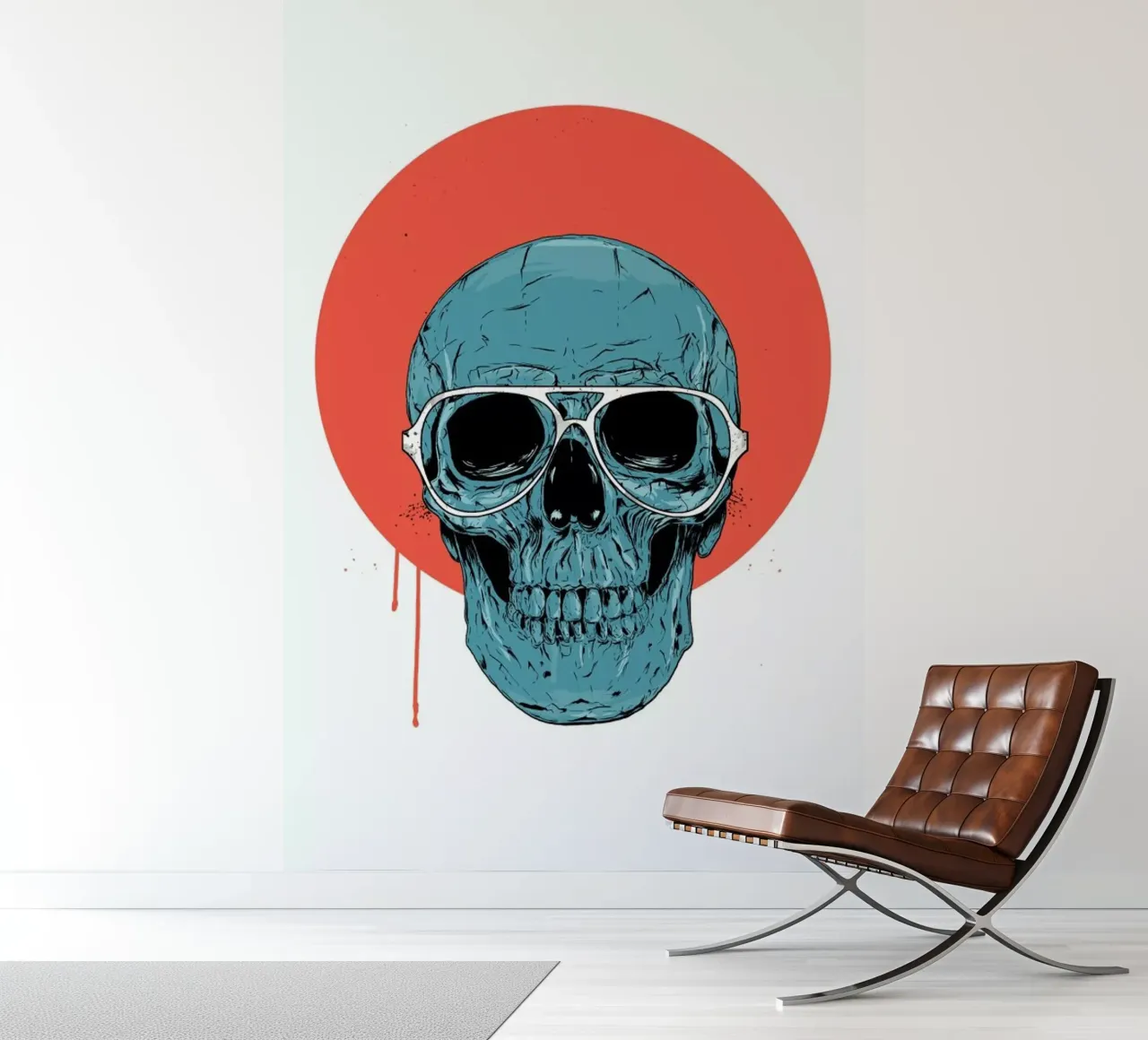 Blue skull II photo wallpaper by Balazs Solti