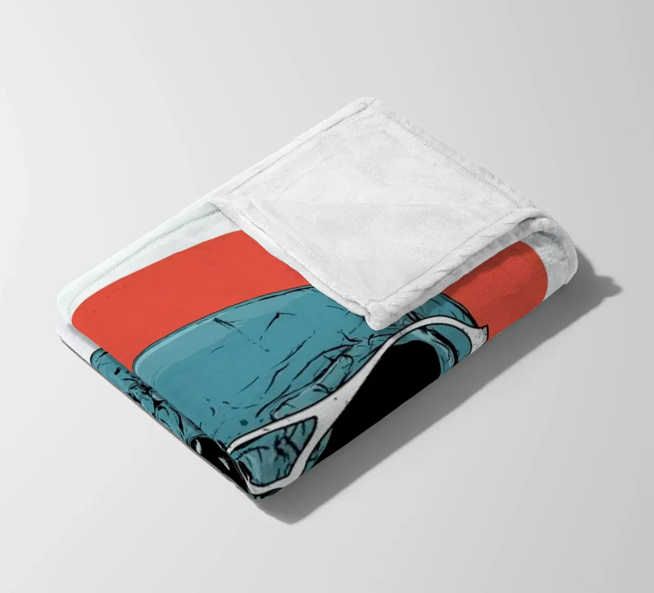 Blue skull II fleece blanket by Balazs Solti