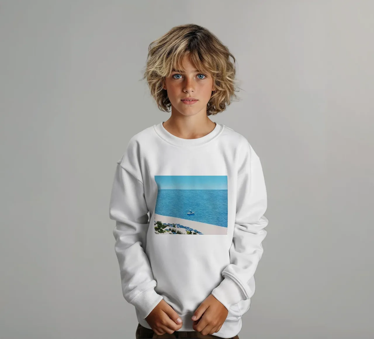 Seebüro und Schiffe - Hiroshi Nagai Kinder Sweatshirt von Perdana shop
